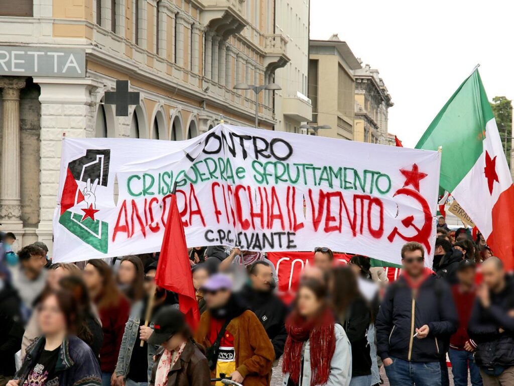 25 aprile per la Palestina a padova, contro crisi, guerra e sfruttamento